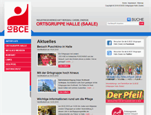 Tablet Screenshot of igbce-halle.de